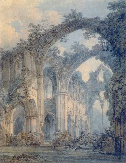Joseph Mallord William Turner: Interior de la abada de Tintern, 1794